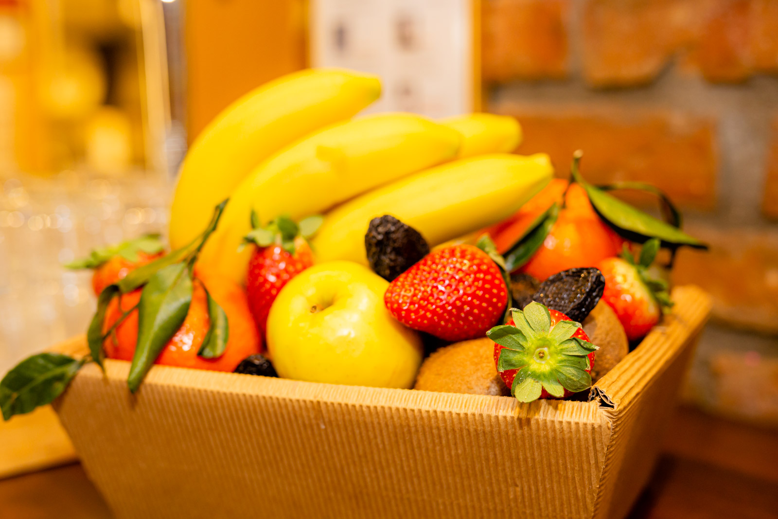 A basket of fresh fruit