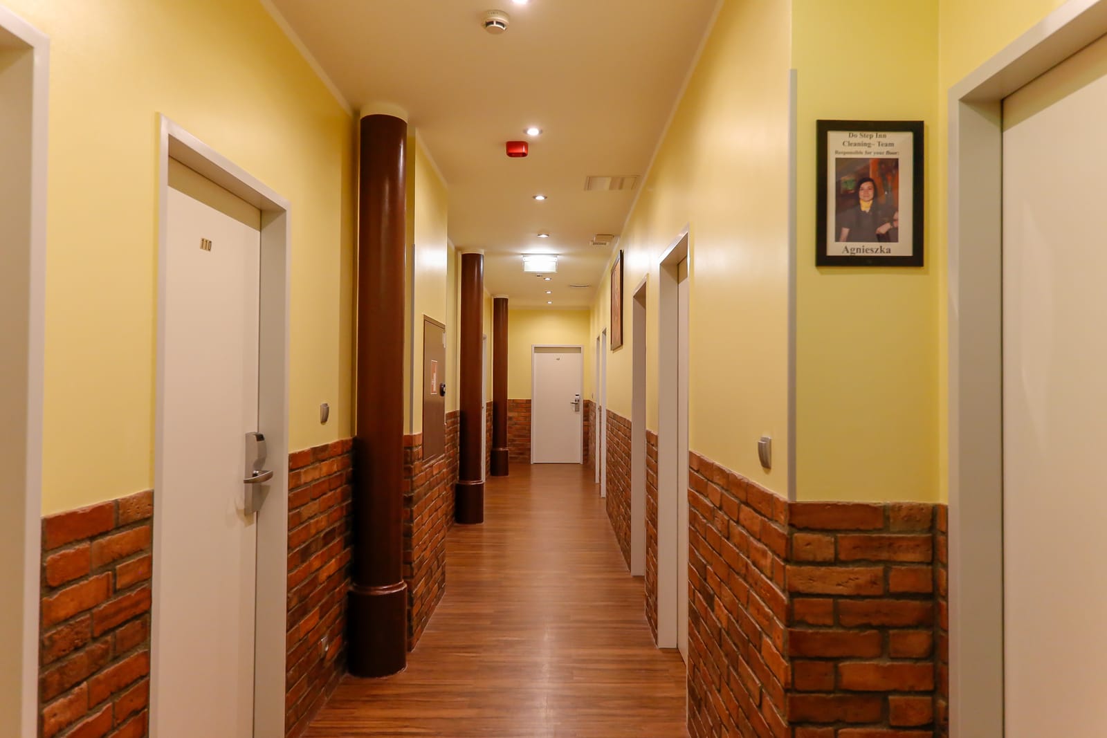 Bright hallway to the rooms